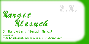 margit mlesuch business card